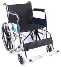Standard Folding Wheelchair (Chrome Plated)